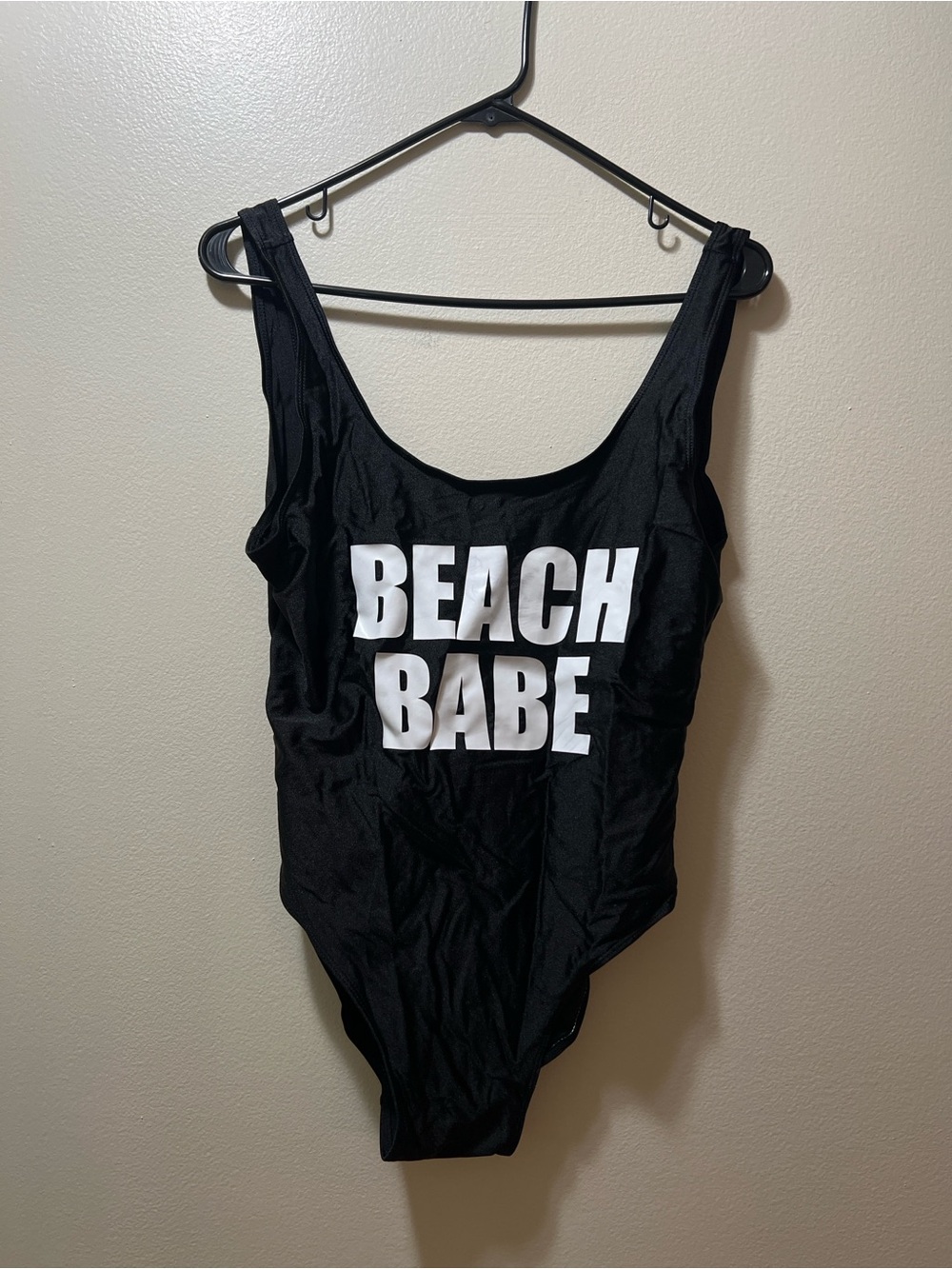 Beach Babe Black One-Piece Swimsuit